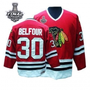 CCM Chicago Blackhawks ED Belfour Authentic Red Throwback With Stanley Cup Finals Jersey