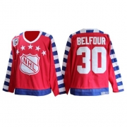CCM Chicago Blackhawks ED Belfour Red Throwback All Star With 75TH Patch Authentic Jersey