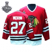 CCM Chicago Blackhawks Jeremy Morin Red Throwback Authentic With Stanley Cup Finals Jersey