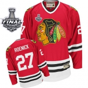 CCM Chicago Blackhawks Jeremy Roenick Red Throwback Authentic With Stanley Cup Finals Jersey