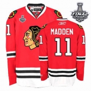 Reebok EDGE Chicago Blackhawks John Madden Authentic Red With Stanley Cup Finals Jersey