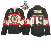 Chicago Blackhawks Jonathan Toews Black Women's New Third Authentic With Stanley Cup Champions Jersey
