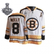 CCM Boston Bruins Cam Neely White Authentic Throwback with Stanley Cup Finals Jersey