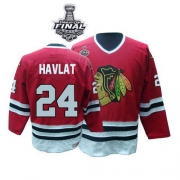 CCM Chicago Blackhawks Martin Havlat Red Throwback Authentic With Stanley Cup Finals Jersey