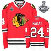 Reebok EDGE Chicago Blackhawks Martin Havlat Authentic Red With Stanley Cup Finals Jersey