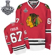 Reebok Chicago Blackhawks Michael Frolik Red Premier With Stanley Cup Finals Jersey