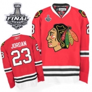 Reebok EDGE Chicago Blackhawks Michael Jordan Authentic Red With Stanley Cup Finals Jersey