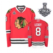 Reebok EDGE Chicago Blackhawks Nick Leddy Red Authentic With Stanley Cup Finals Jersey