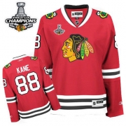 Reebok EDGE Chicago Blackhawks Patrick Kane Red Women Authentic With Stanley Cup Champions Jersey