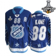 Reebok EDGE Chicago Blackhawks Patrick Kane Authentic Blue 2011 All Star With Stanley Cup Champions Jersey