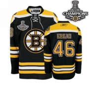 Reebok EDGE Boston Bruins David Krejci Black Authentic With Stanley Cup Champions Jersey