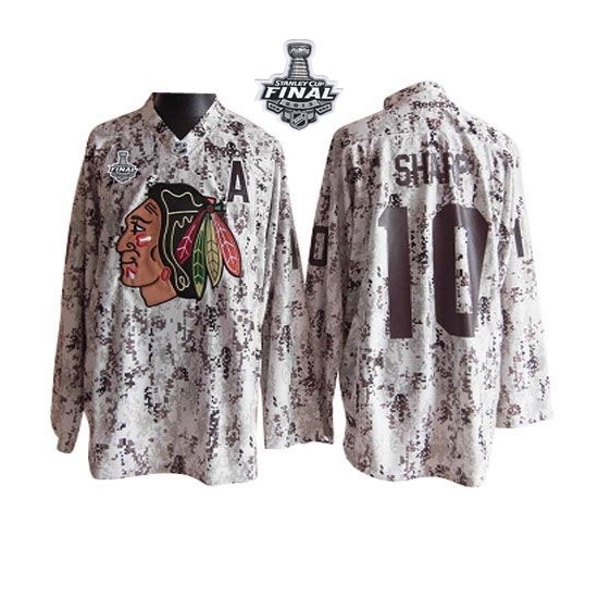 Reebok EDGE Chicago Blackhawks Patrick Sharp Camouflage Authentic With Stanley Cup Finals Jersey