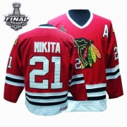 CCM Chicago Blackhawks Stan Mikita Authentic Red Throwback With Stanley Cup Finals Jersey