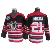 CCM Chicago Blackhawks Stan Mikita Authentic Red/Black 75TH Anniversary Jersey