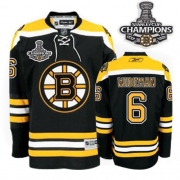 Reebok EDGE Boston Bruins Dennis Wideman Black Authentic With Stanley Cup Champions Jersey