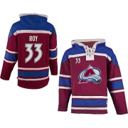 Reebok EDGE Old Time Hockey Colorado Avalanche Patrick Roy Authentic Red Sawyer Hooded Sweatshirt Jersey