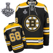 Reebok EDGE Boston Bruins Jaromir Jagr Black Authentic with Stanley Cup Finals Jersey