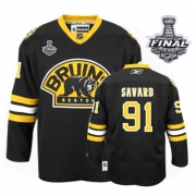 Reebok EDGE Boston Bruins Marc Savard Black Third Authentic with Stanley Cup Finals Jersey