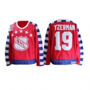 CCM Detroit Red Wings Steve Yzerman Red All Star With 75TH Patch Throwback Authentic Jersey