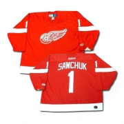 CCM Detroit Red Wings Terry Sawchuk Authentic Red Throwback Jersey