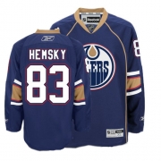 Reebok Edmonton Oilers Ales Hemsky Dark Blue Third Premier Jersey