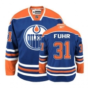 Reebok Edmonton Oilers Grant Fuhr Light Blue Premier Jersey