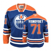 Reebok EDGE Edmonton Oilers Lubomir Visnovsky Light Blue Authentic Jersey