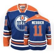 Reebok EDGE Edmonton Oilers Mark Messier Light Blue Authentic Jersey