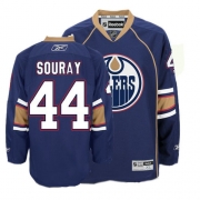 Reebok EDGE Edmonton Oilers Sheldon Souray Dark Blue Third Authentic Jersey