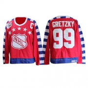 CCM Edmonton Oilers Wayne Gretzky Red Authentic All Star With 75TH Patch Throwback Jersey