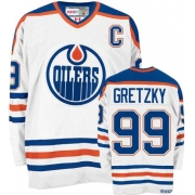 CCM Edmonton Oilers Wayne Gretzky White Authentic Throwback Jersey