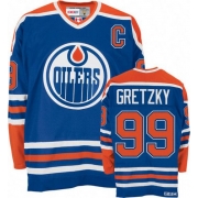 CCM Edmonton Oilers Wayne Gretzky Light Blue Authentic Throwback Jersey
