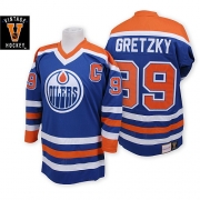Mitchell And Ness Edmonton Oilers Wayne Gretzky Dark Blue Third Authentic Throwback Jersey