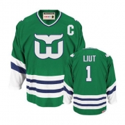 CCM Hartford Whalers Mike Liut Authentic Throwback Green Jersey