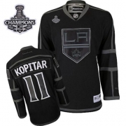 Reebok EDGE Los Angeles Kings Anze Kopitar Black Ice Authentic With 2012 Stanley Cup Champions Patch Jersey