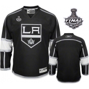 Reebok Los Angeles Kings Blank Black Premier With 2012 Stanley Cup Jersey