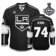 Reebok EDGE Los Angeles Kings Dwight King Black Authentic With 2012 Stanley Cup Jersey