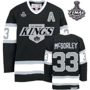 CCM Los Angeles Kings Martin McSorley Authentic Black Throwback With 2012 Stanley Cup Jersey