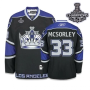 Reebok EDGE Los Angeles Kings Martin McSorley Authentic Black Third With 2012 Stanley Cup Champions Patch Jersey