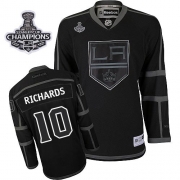 Reebok EDGE Los Angeles Kings Mike Richards Black Ice Authentic With 2012 Stanley Cup Champions Patch Jersey
