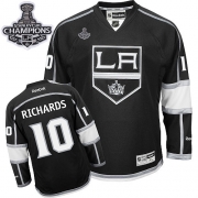 Reebok EDGE Los Angeles Kings Mike Richards Black Authentic With 2012 Stanley Cup Champions Patch Jersey