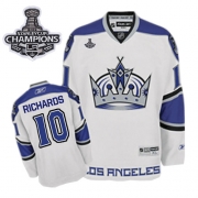 Reebok EDGE Los Angeles Kings Mike Richards White Third Authentic With 2012 Stanley Cup Champions Patch Jersey