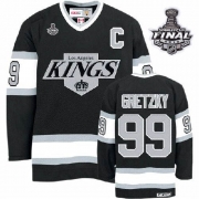 CCM Los Angeles Kings Wayne Gretzky Authentic Black Throwback With 2012 Stanley Cup Jersey