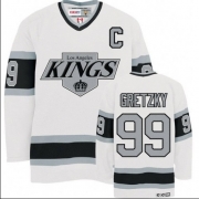CCM Los Angeles Kings Wayne Gretzky Authentic White Throwback Jersey