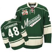 Reebok Minnesota Wild Guillaume Latendresse Green With 10TH Anniversary Patch Premier Jersey