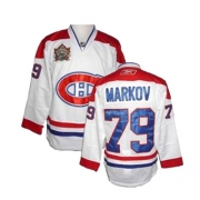 Reebok EDGE Montreal Canadiens Andrei Markov Heritage Classic Style White Road Authentic Jersey