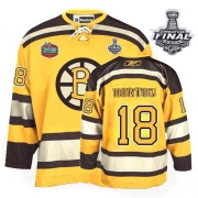Reebok EDGE Boston Bruins Nathan Horton Yellow Authentic Winter Classic with Stanley Cup Finals Jersey