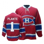 CCM Montreal Canadiens Jacques Plante Red CH Authentic Throwback Jersey
