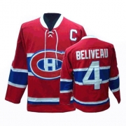 CCM Montreal Canadiens Jean Beliveau Authentic Red CH Throwback Jersey