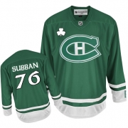 Montreal Canadiens P.K. Subban Green St Patty's Day Authentic Jersey
